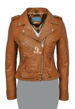 Ladies Biker Style Jacket TAN