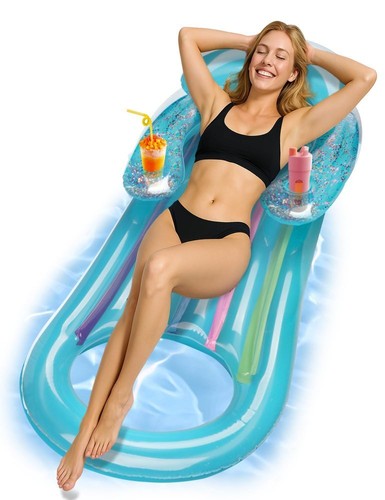 Pocket inflatable lounger lilo - inflatable,