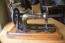 Rare 12k scallop base antique singer sewing machine with ornate Acanthus decals