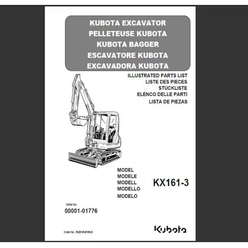 Kubota kx161 excavator spare - kubota,
