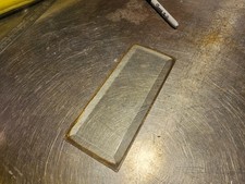 Antique clock BEVELED GLASS PANEL 195 mm x 80 mm clockmakers spares