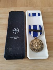 Nato ISAF Medal With Ribbon In Case In Service Of Peace And Freedom Medal