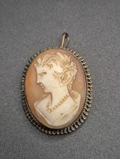 Antique Shell Cameo Brooch