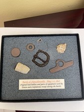 Genuine American Civil War Relics In Display. Battle Of Chancellorsville. 5.5”