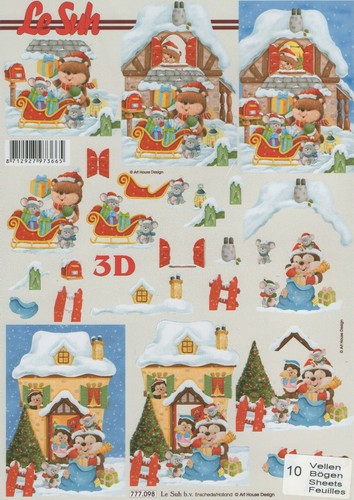 Christmas theme decoupage - christmas,