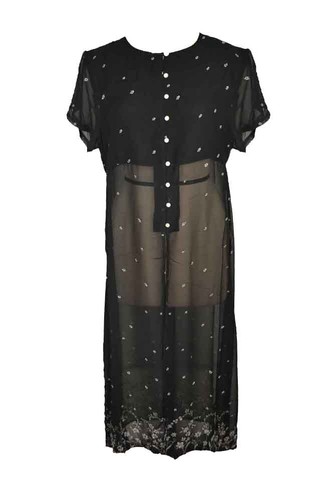 Dress long black size - long,