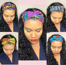 Ankara/Kente African Print Style Elastic Headband Turban Hair Wrap - 9 Options