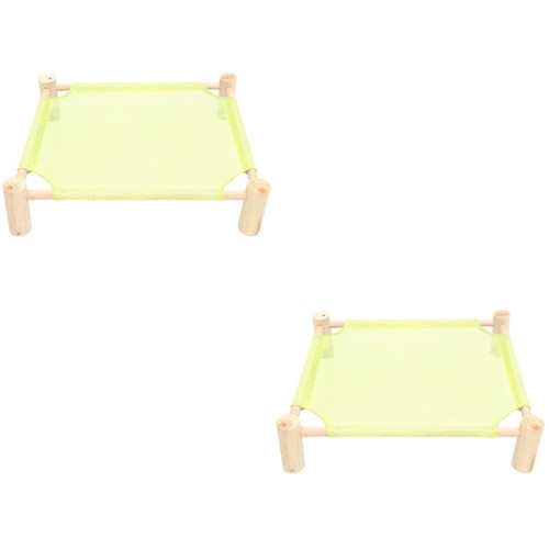 Wooden rack hammock - bed, green