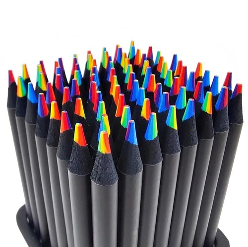 10x wood rainbow pencils - 10x,