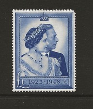 GB 1948 SG494 £1 Royal Silver Wedding MINT Hinged* Cat £40