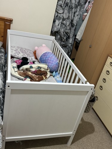 Used baby cot bed - used,