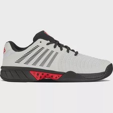 K-Swiss Express Light 3 Men's Tennis Shoes- White/Stretch Limo/High Risk Red
