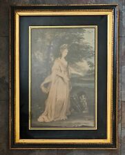 Framed Antique 19th C Print "Anna Marie" Countess of Tollemache, Joshua Reynolds