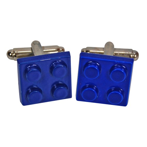 Lego cufflinks inspired blue - lego,