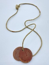 Pair Of WW2 British Army Un-Researched Dog Tags & Cord To J C Bowen