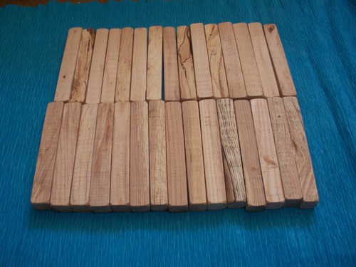 Beech ash woodturning - x, &