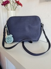 Radley  Saffriano Leather  Crossbody Messenger Navy Blue Shoulder Bag Small 
