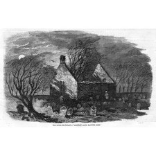 AYRSHIRE Alloways Auld haunted Kirk Robert Burns - Antique Print 1859