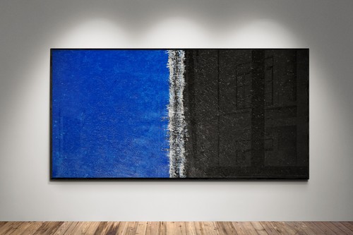 Xxl rothko style blue black - blue,