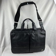 Dunhill Leather Business Bag Briefcase Black Shoulder Tote Excellent Condition