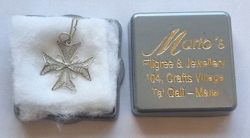 Maltese cross pendant necklace - cross,