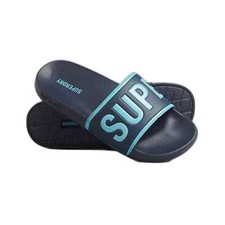 Superdry Mens Core Pool Sliders Beach Flip Flops Summer Sandals Navy