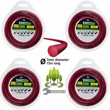 4 x 15m 3mm Strimmer Line