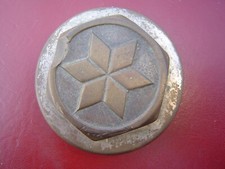 Vintage Star Car Brass  Screw On hub cap