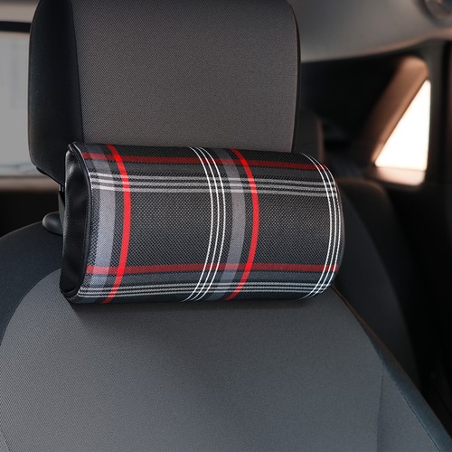 Plaid fabric pillow seat - plaid,