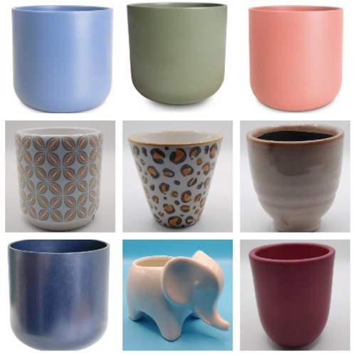 Ceramic cement plant pots - cement,
