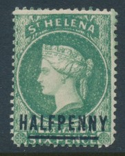 St Helena 1884 ½d Green