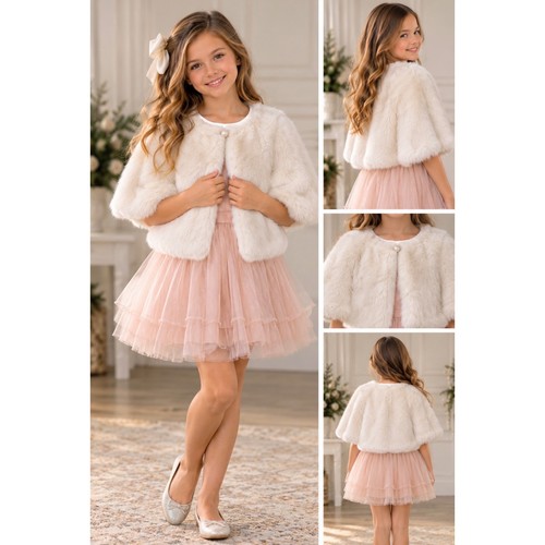 Gymboree faux fur shrug bolero - gymboree,