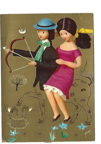 Illustration peynet zodiac - illustration,