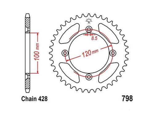 Sprocket steel fits yamaha - jt,