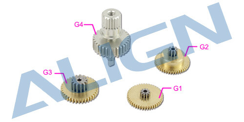 Align ds450 servo gear set - gear,