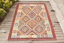 Afghan Rug 58''x82'' Handwoven