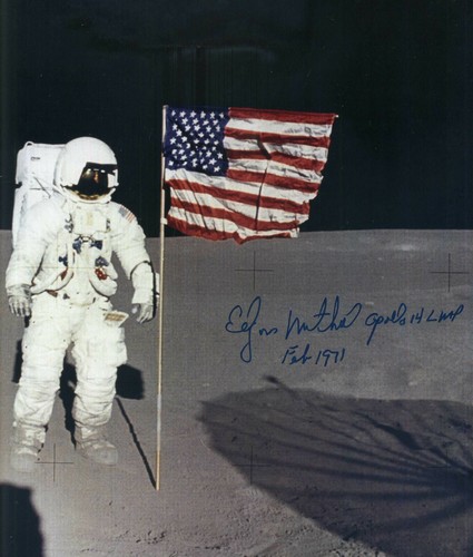 Edgar mitchell signed apollo - edgar,