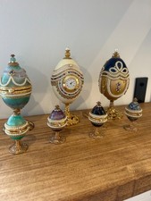 Artisan’s faberge egg collection 3 large 4 small.