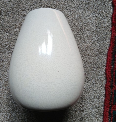 Cream ceramic crackle glaze - ceramic,