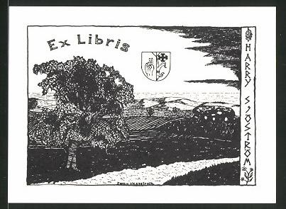 Bookplate marry sjöström - bookplate,