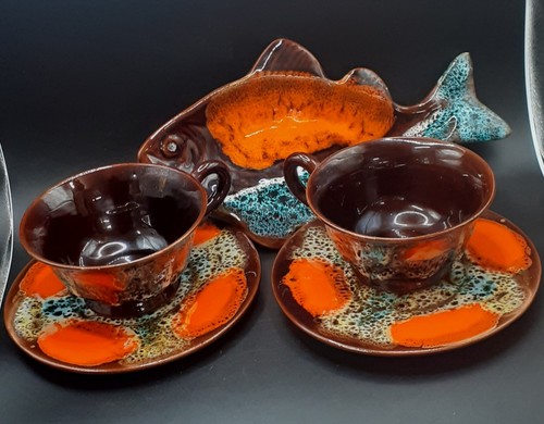 Vintage allauris france fish - allauris,