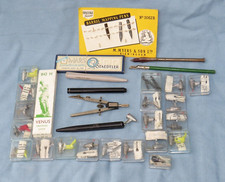 LOT OF UNO PEN HEADS/KNIBS, PENS, DRAWING LEADS, MAPPING PENS ETC TECH DRAWING