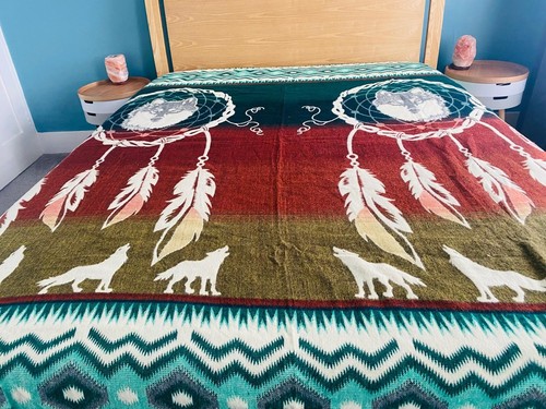 Multi coloured alpaca blanket - ,