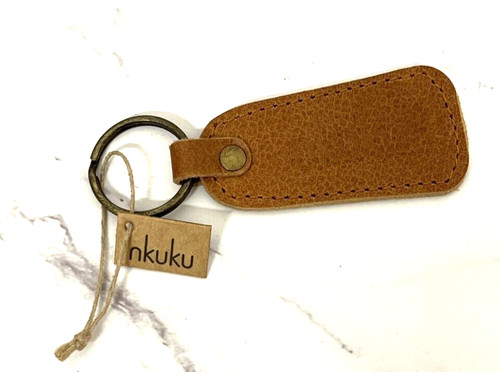 Nkuku namba leather keyring - namba,
