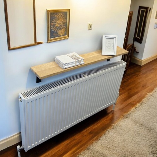 Oak radiator shelf 15cm - oak, deep