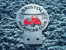 Classic BRISTOL MICROCAR CLUB CAR BADGE ~BUBBLE/TROJAN/ISETTA/MESSERSCHMITT/BOND