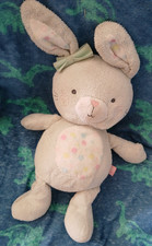 Mothercare Grey Bunny Rabbit Floral Belly & ears Comforter Baby Soft Toy Comfort