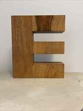 Large Chunky Freestanding Wooden Alphabet Letter E
