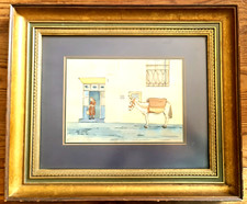 'IBIZA' - CHARMING WATERCOLOUR BY WELSH ARTIST JACK JONES (1922 - 1993)