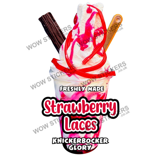 Strawberry laces ice - laces, cream